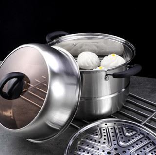 2 Layer Stainless Steel Steamer Pot