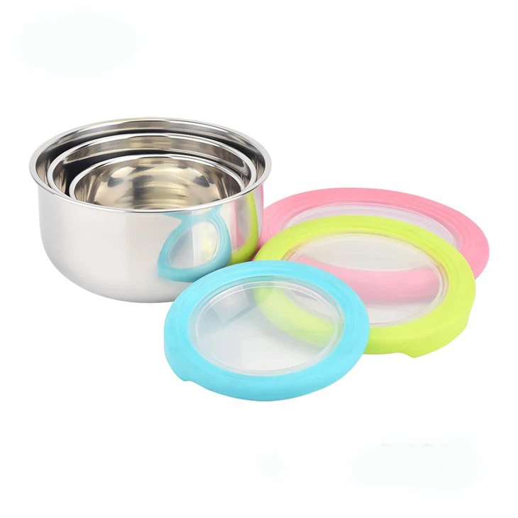 Stainless Steel Round Lunch Box Set For Teens